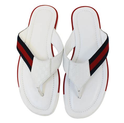 white gucci flip flops mens|gucci flip flops men cheap.